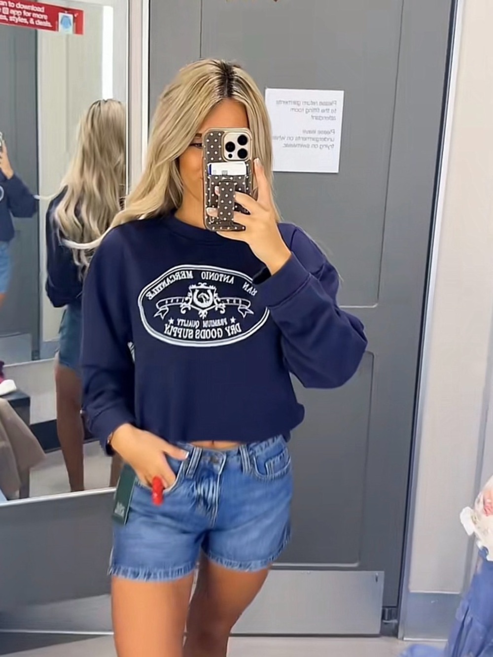 Navy Western Graphic Pullover Sweatshirt from Universal Thread - NWT szS